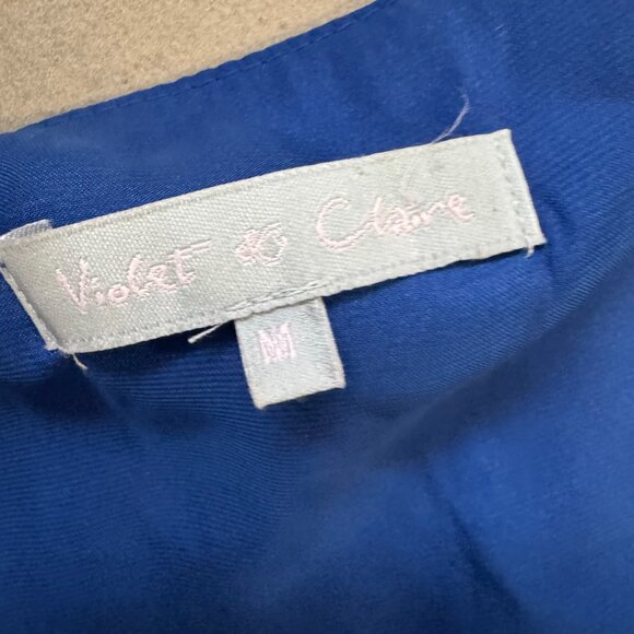 Violet & Claire Blue Sleeveless Ruffle Layered Blouse Size M - Picture 6 of 7